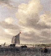 RUYSDAEL, Salomon van Seascape af oil painting on canvas